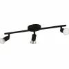 Luminaires Eglo Plafonnier Eglo BUZZ-LED Noir, 3 lumières* Éclairage Led