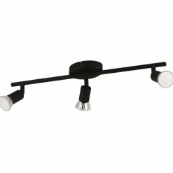 Luminaires Eglo Plafonnier Eglo BUZZ-LED Noir, 3 lumières* Éclairage Led