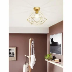 Lampes Vintages & Rétros-Luminaires Eglo Plafonnier EGLO BYRON Laiton, 1 lumière