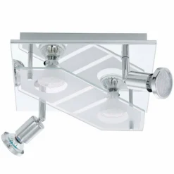Luminaires Eglo Plafonnier Eglo CABO LED Chrome, 4 lumières
