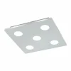 Luminaires Eglo Plafonnier Eglo CABUS LED Chrome, 5 lumières* Éclairage Led