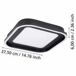 Luminaires Eglo Plafonnier Eglo CALAGRANO LED Noir, 2 lumières, Télécommandes* Éclairage Led