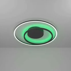 Luminaires Eglo Plafonnier Eglo CALAGRANO-Z LED Noir, 1 lumière, Changeur de couleurs