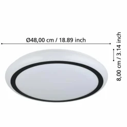 Luminaires Eglo Plafonnier Eglo CAPASSO LED Blanc, 1 lumière* Éclairage Led