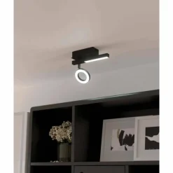 Luminaires Eglo Plafonnier Eglo CARDILLIO LED Noir, 2 lumières* Éclairage Led