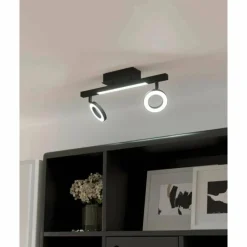 Luminaires Eglo Plafonnier Eglo CARDILLIO LED Noir, 3 lumières* Éclairage Led