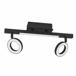 Luminaires Eglo Plafonnier Eglo CARDILLIO LED Noir, 3 lumières* Éclairage Led