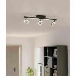 Luminaires Eglo Plafonnier Eglo CARDILLIO LED Noir, 5 lumières* Éclairage Led