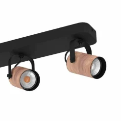 Luminaires Eglo Plafonnier Eglo CAYUCA LED Noir, 4 lumières* Spots Et Projecteurs
