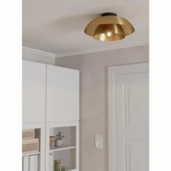 Lampes Dorées-Luminaires Eglo Plafonnier Eglo CENCIARA Noir, 1 lumière