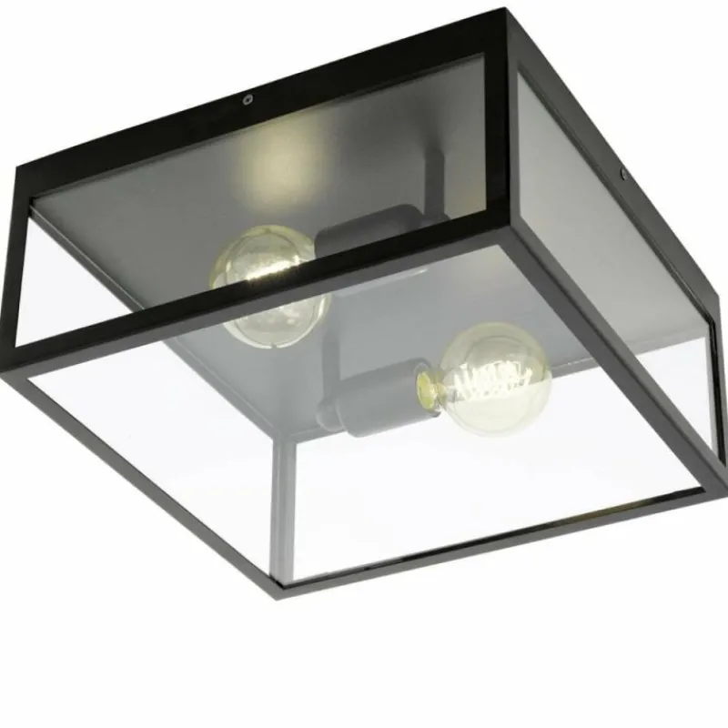 Luminaires Eglo Plafonnier Eglo CHARTERHOUSE Noir, 2 lumières