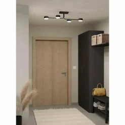 Luminaires Eglo Plafonnier Eglo CLAVELLINA LED Noir, 4 lumières* Éclairage Led