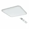 Luminaires Eglo Plafonnier EGLO COGOLETO LED Argenté, Blanc, 1 lumière, Télécommandes* Éclairage Led
