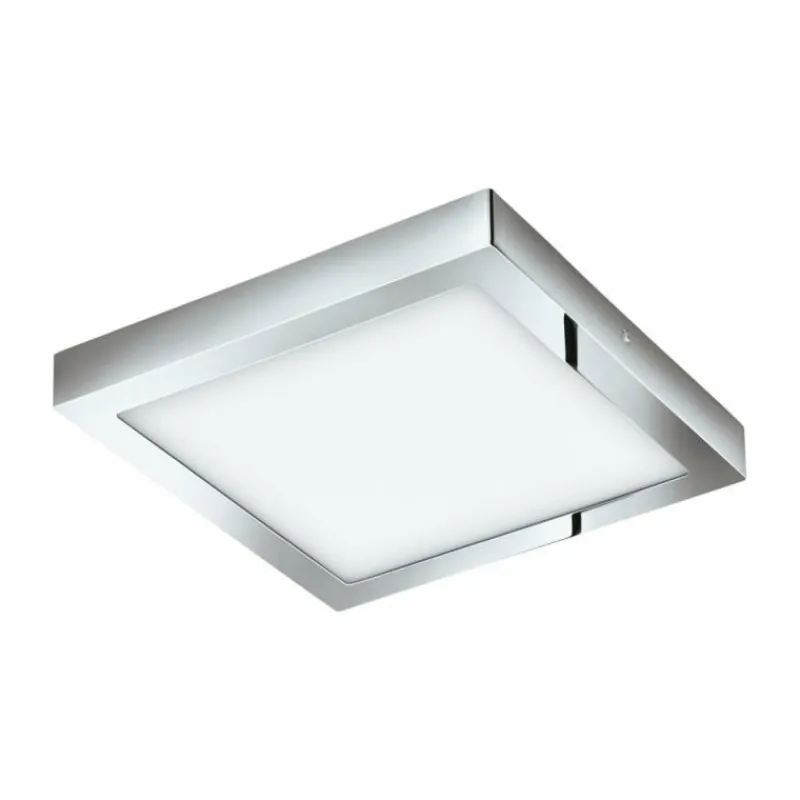Luminaires Eglo Plafonnier EGLO connect FUEVA-C LED Chrome, 1 lumière, Changeur de couleurs
