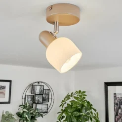 Luminaires Eglo Plafonnier Eglo CORATO Nickel mat, Sable, 1 lumière