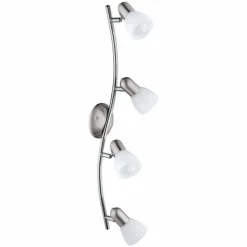 Luminaires Eglo Plafonnier Eglo DAKAR LED Chrome, Nickel mat, 4 lumières