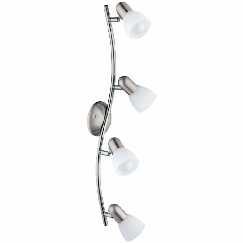 Luminaires Eglo Plafonnier Eglo DAKAR LED Chrome, Nickel mat, 4 lumières