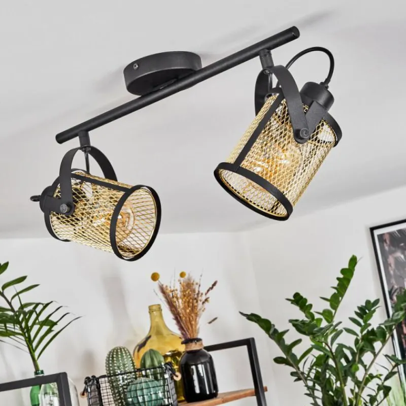 Luminaires Scandinaves-hofstein Plafonnier Eglo DELLOW Noir, 2 lumières