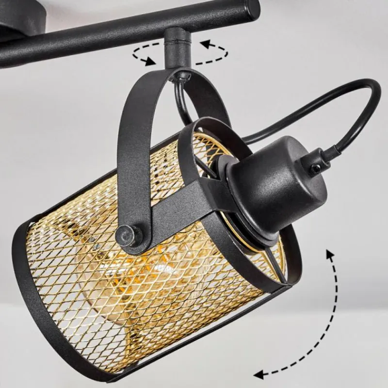 Luminaires Scandinaves-hofstein Plafonnier Eglo DELLOW Noir, 2 lumières