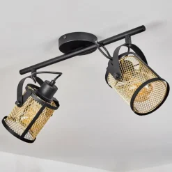 Luminaires Scandinaves-hofstein Plafonnier Eglo DELLOW Noir, 2 lumières