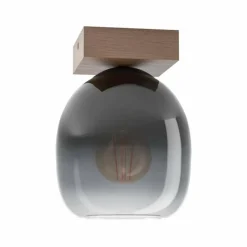 Suspension Verre Fumé-Luminaires Eglo Plafonnier Eglo FILAGO Brun, 1 lumière