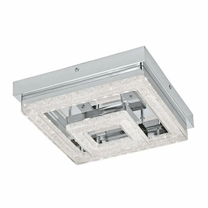 Luminaires Eglo Plafonnier Eglo FRADELO LED Chrome, Aspect cristal, 1 lumière* Éclairage Led