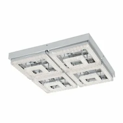 Luminaires Eglo Plafonnier Eglo FRADELO LED Chrome, Aspect cristal, 1 lumière* Éclairage Led