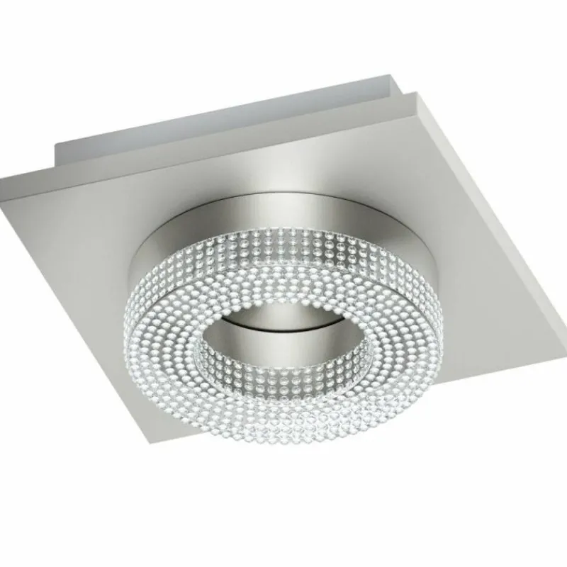 Luminaires Eglo Plafonnier Eglo FRADELO LED Chrome, Aspect cristal, 1 lumière* Éclairage Led
