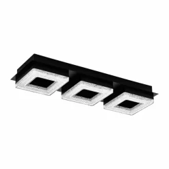 Luminaires Eglo Plafonnier Eglo FRADELO LED Noir, 3 lumières* Éclairage Led