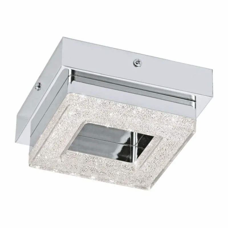Luminaires Eglo Plafonnier Eglo FRADELO LED Chrome, Aspect cristal, 1 lumière* Éclairage Led