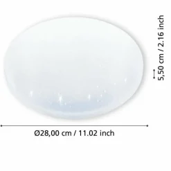 Luminaires Eglo Plafonnier Eglo FRANIA-S LED Blanc, 1 lumière* Éclairage Led