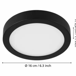 Luminaires Eglo Plafonnier Eglo FUEVA LED Noir, 1 lumière* Éclairage Led