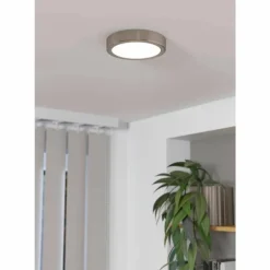 Luminaires Eglo Plafonnier Eglo FUEVA LED Nickel mat, 1 lumière* Éclairage Led