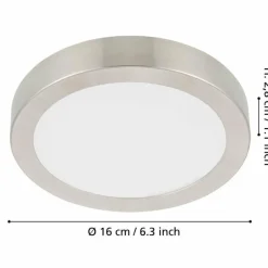 Luminaires Eglo Plafonnier Eglo FUEVA LED Nickel mat, 1 lumière* Éclairage Led
