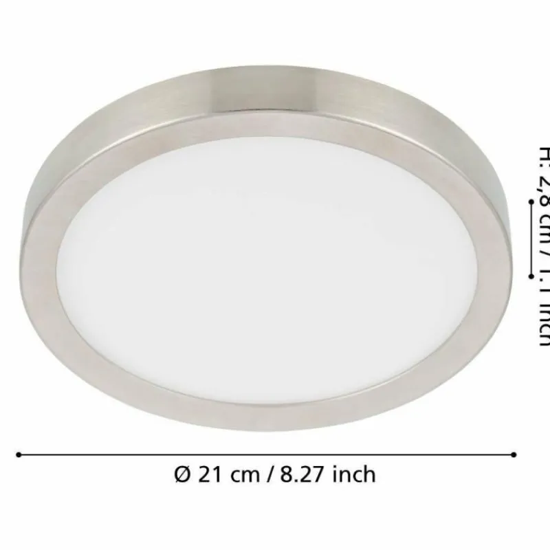 Luminaires Eglo Plafonnier Eglo FUEVA LED Nickel mat, 1 lumière* Éclairage Led
