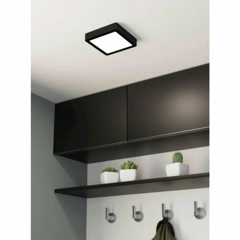 Luminaires Eglo Plafonnier Eglo FUEVA LED Noir, 1 lumière* Éclairage Led
