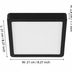 Luminaires Eglo Plafonnier Eglo FUEVA LED Noir, 1 lumière* Éclairage Led