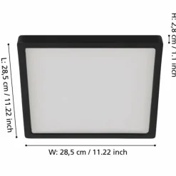 Luminaires Eglo Plafonnier Eglo FUEVA LED Noir, 1 lumière* Éclairage Led