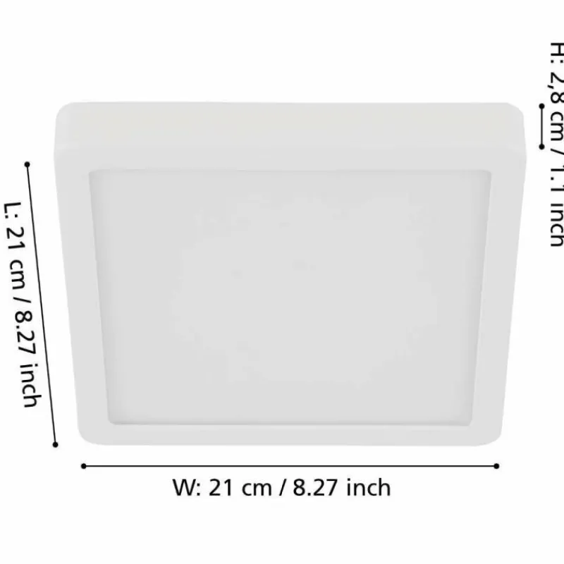 Luminaires Eglo Plafonnier Eglo FUEVA LED Blanc, 1 lumière* Éclairage Led