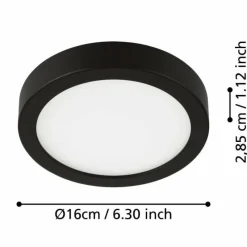 Luminaires Eglo Plafonnier Eglo FUEVA LED Noir, 1 lumière* Éclairage Led