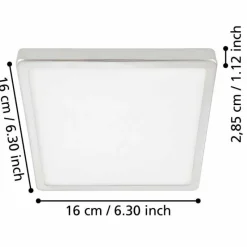 Luminaires Eglo Plafonnier Eglo FUEVA LED Chrome, 1 lumière* Éclairage Led