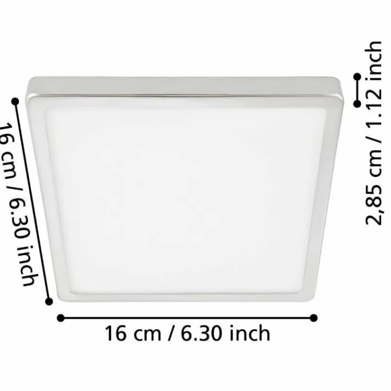 Luminaires Eglo Plafonnier Eglo FUEVA LED Chrome, 1 lumière* Éclairage Led