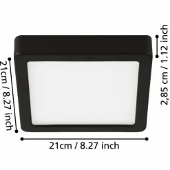 Luminaires Eglo Plafonnier Eglo FUEVA LED Chrome, 1 lumière* Éclairage Led