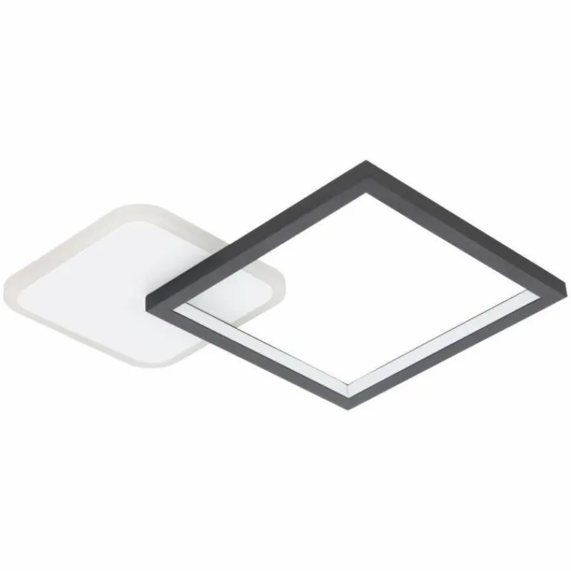 Luminaires Eglo Plafonnier Eglo GAFARES LED Noir, Blanc, 1 lumière* Éclairage Led