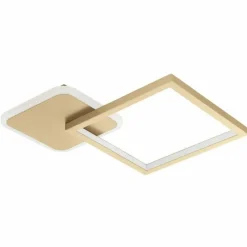Lampes Dorées-Luminaires Eglo Plafonnier Eglo GAFARES LED Or, Blanc, 1 lumière
