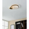 Luminaires Eglo Plafonnier Eglo GAFARES LED Or, Blanc, 1 lumière