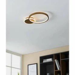 Luminaires Eglo Plafonnier Eglo GAFARES LED Or, Blanc, 1 lumière