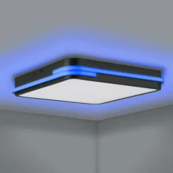 Luminaires Eglo Plafonnier Eglo GENOVESE-Z LED Noir, 1 lumière