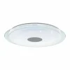 Luminaires Eglo Plafonnier Eglo LANCIANO-Z LED Transparent, Blanc, 1 lumière, Changeur de couleurs
