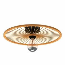 Lampes Vintages & Rétros-Luminaires Eglo Plafonnier Eglo LEOMINSTER Noir, 1 lumière